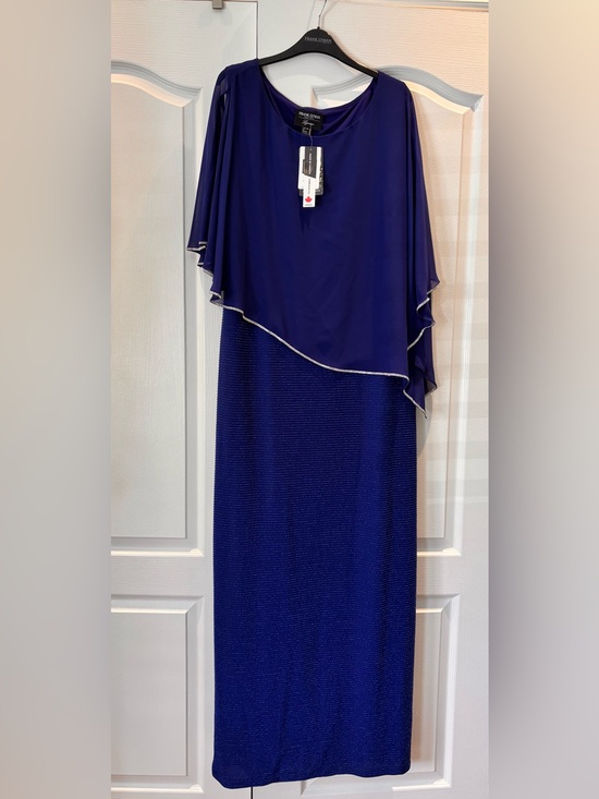 Frank Lyman Design Dresses & Skirts - Frank Lyman Design Royal Blue Maxi Dress with Sheer Overlay